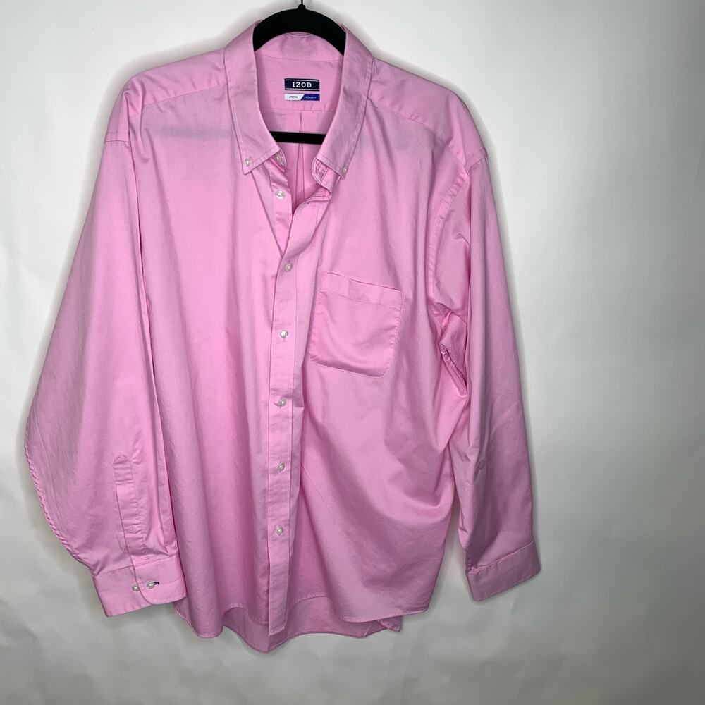 IZOD Pink Button Down Shirt 2XL  18-18 1/2 34/35